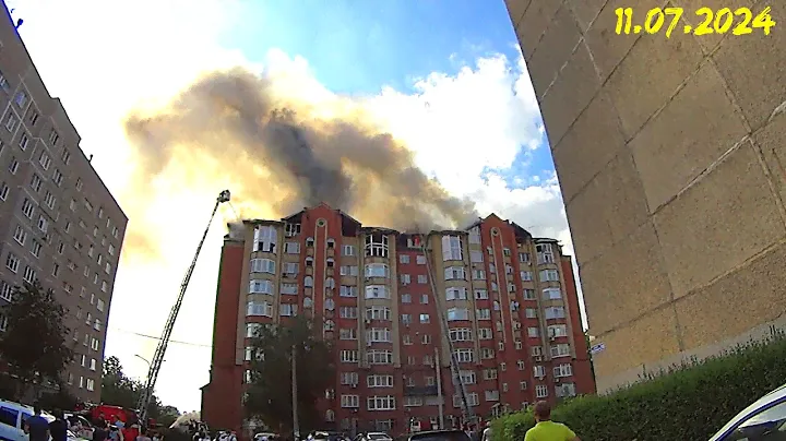 Пожар в Подольске 🚒  Горит многоэтажка 🔥