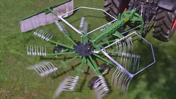 Zgrabiarka jednokaruzelowa SaMASZ Z-410 z KUBOTĄ // Single rotor rakes Z-410 from SaMASZ with KUBOTA