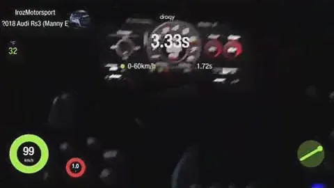 AUDI RS3 Stage 4, 1000 л.с. Iroz Xona Rotor FF, индивидуальный код, ПОЛНЫЙ ВЕС, 1587 кг, ускорение 100-200