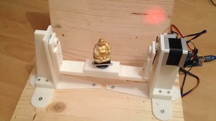 Testing a 3d printed 2-axis rotation stage