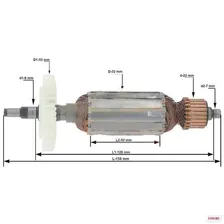 Ротор (якорь) для болгарки (УШМ) PATRIOT AG 124 (2018г) 013539376