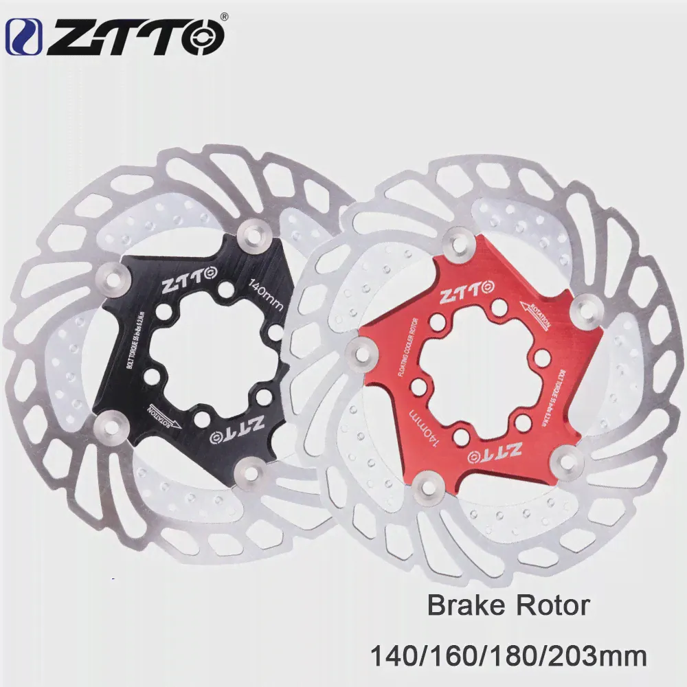 Дисковый тормоз велосипеда ZTTO-MTB DH, Охлаждающий Плавающий Ротор, 203 мм, 180 мм, 160 мм, 140 мм, 6 болтов, Сталь ротора для Горного велосипеда RT99,