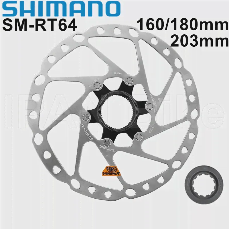 🛍 Дисковый тормозной ротор Shimano DEORE, центральный замок 203180160 мм, дисковые роторы для горного велосипеда RT64, тормозной ротор, запчасти для велосипеда-0