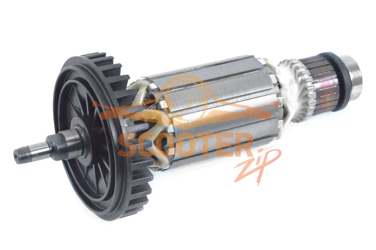 Ротор (Якорь) MAKITA для шлифмашины угловой 9015B, 9016B (L-165 мм, D-41 мм, вал без резьбы под стопорное кольцо), 516334-6-0