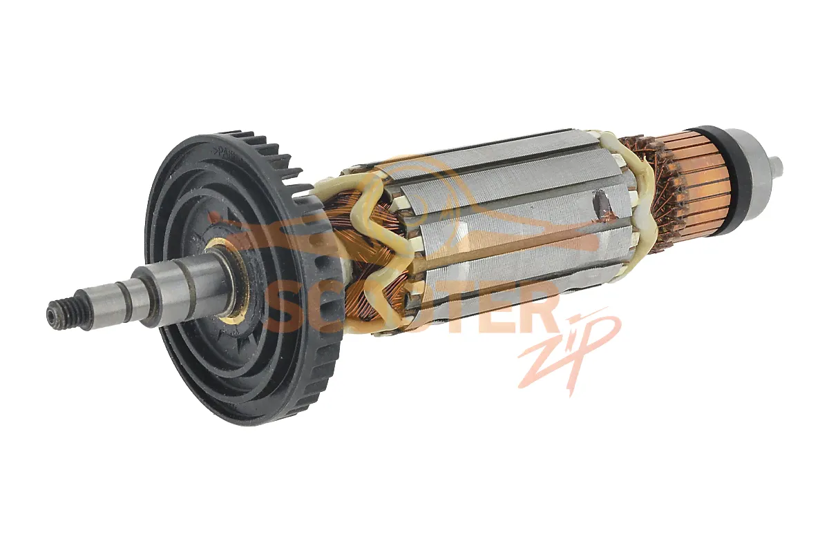 Ротор (Якорь) MAKITA для шлифмашины угловой 9565C, 9565CV (L-190 мм, D-35.5 мм, резьба М6 (шаг 1.0 мм)) ОРИГИНАЛ, 515228-2