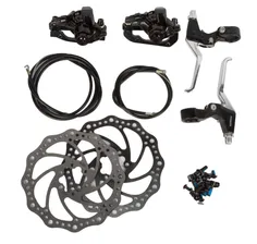 Велотормоза ALHONGA HJ-MD11+HJ-327ADV+2P, дисковые, механические, комплект, ротор 160 мм, MD11