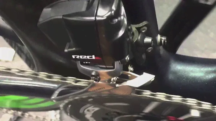 SRAM RED eTap front dérailleur with Rotor crank& chainring