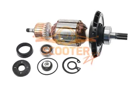 Ротор (Якорь) (L-185 мм, D-46 мм, 7 зубов, прямо) BOSCH, 1619P10769